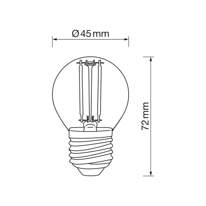 Esférica E27 6W led 3000k