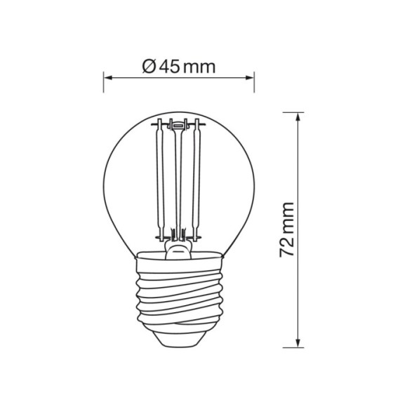 Esférica E27 6W led 3000k