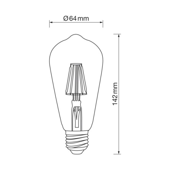 Edison E27 11W led 3000k