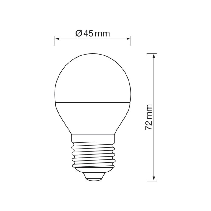 Esférica E27 6W led 6000k