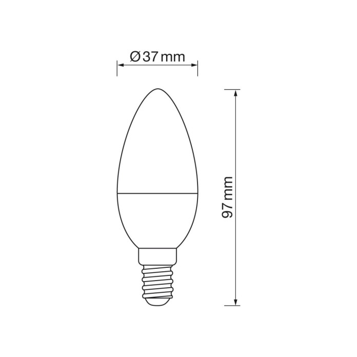 Vela E14 6W led 3000k