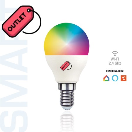 Esférica E14 dimable RGB 5W smart led