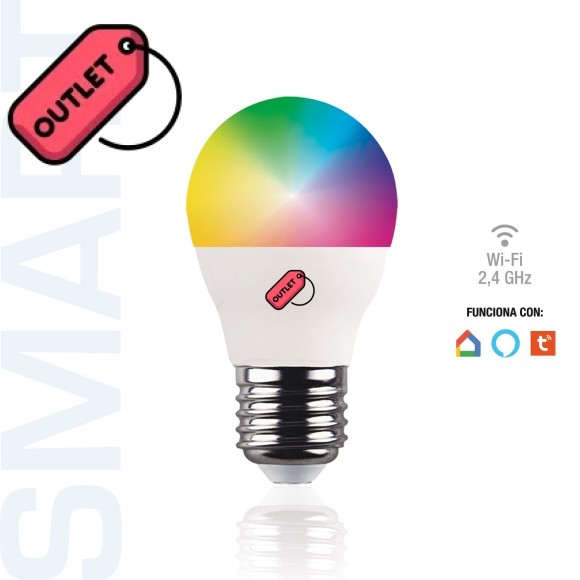Esférica E27 dimable RGB 5W smart led