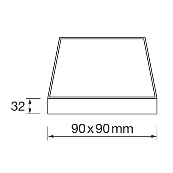 Panel superficie cuadrado 8W led 4000K
