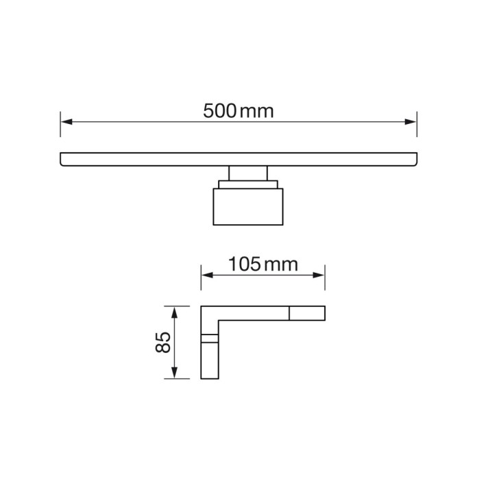 Aplique de baño 9W 3000K