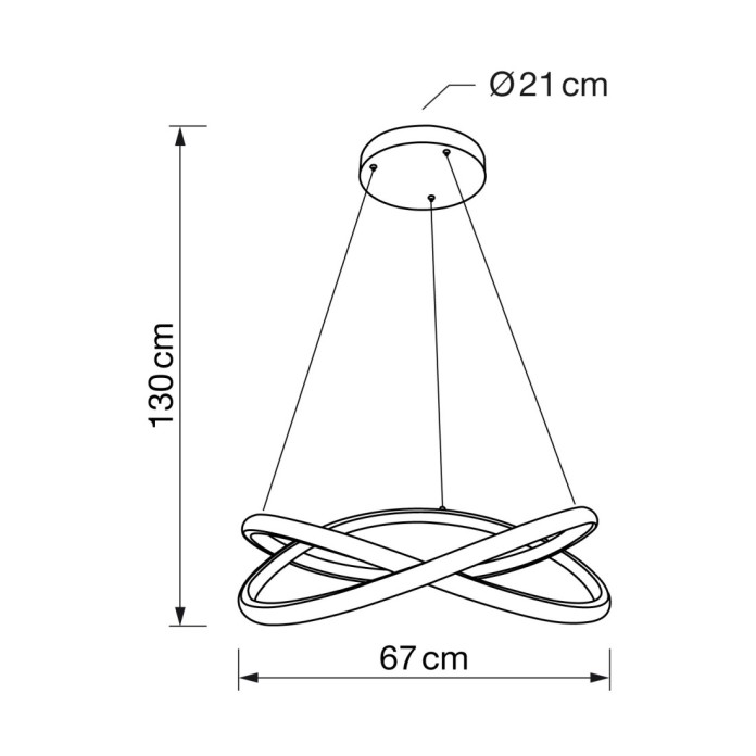 Lámpara colgante 92W