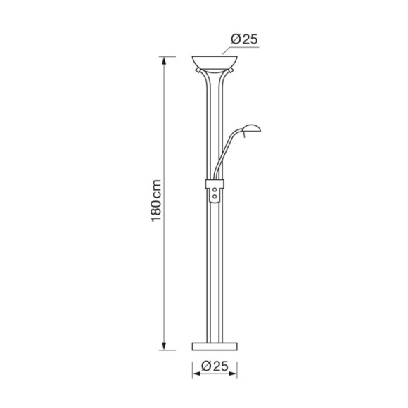 Pie de salón Ragnar 30/5W 4000k DIMABLE
