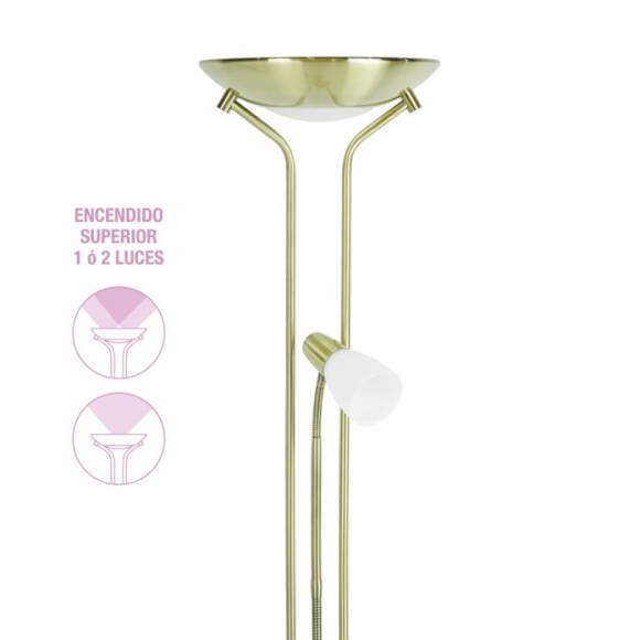 Pie de salón Isildur 2XE27 / 1XE14