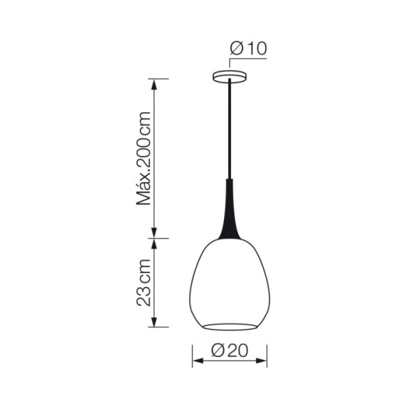 Lámpara colgante1xE27