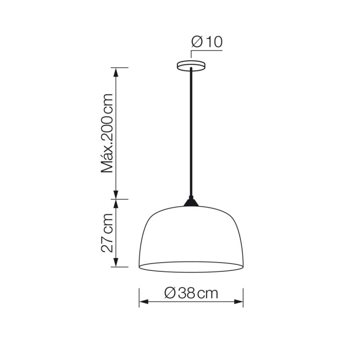 Lámpara colgante1xE27