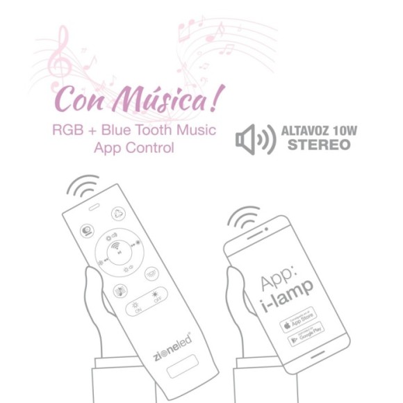 Plafón Cuarzo 40 Musical