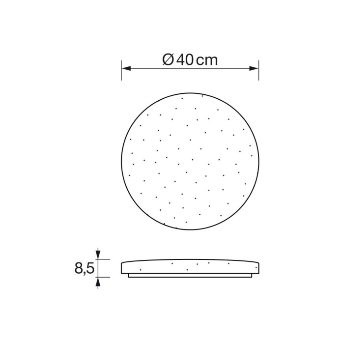 Plafón Cuarzo 40 Musical