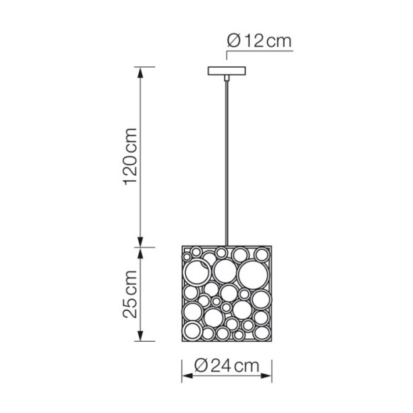 Lámpara colgante1xE27