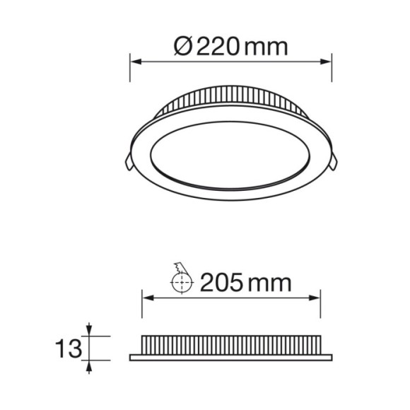 Panel extraplano redondo 18W led 6000K