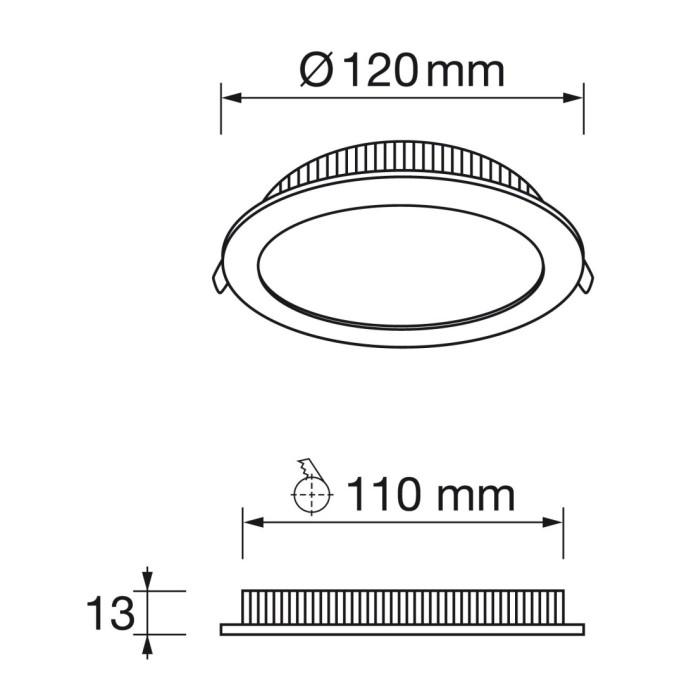 Panel extraplano redondo 6W led 4000K