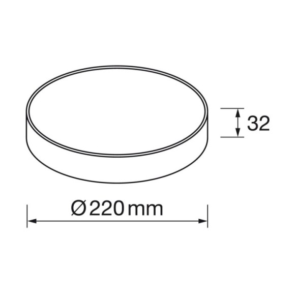 Panel superficie redondo 26W led 4000K