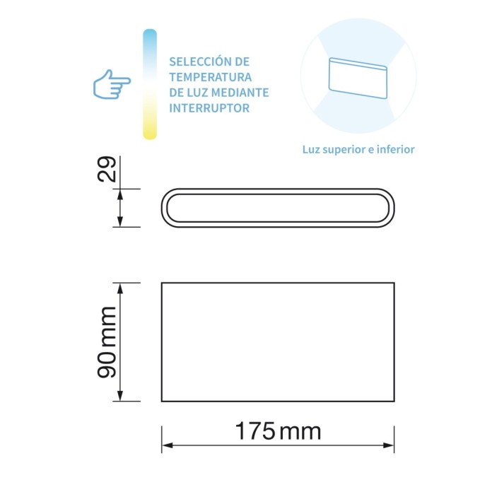 Aplique exterior 12W (6+6)