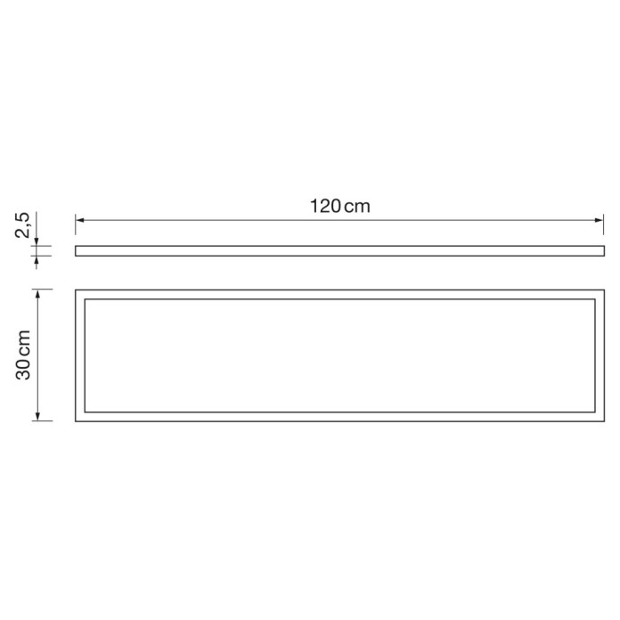 Panel rectangular 72W led 6000k