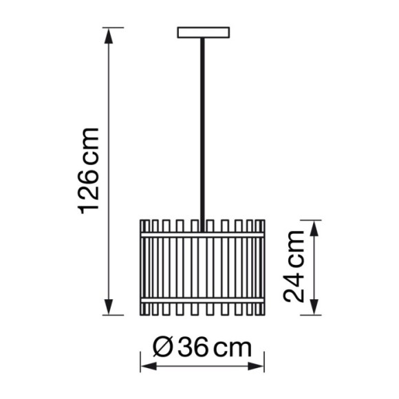 Lámpara colgante 1xE27