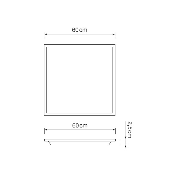 Panel cuadrado 48W led CCT