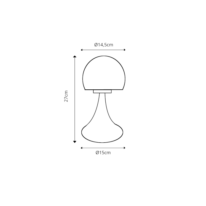 Sobremesa 1xG9 Touch ON/OFF