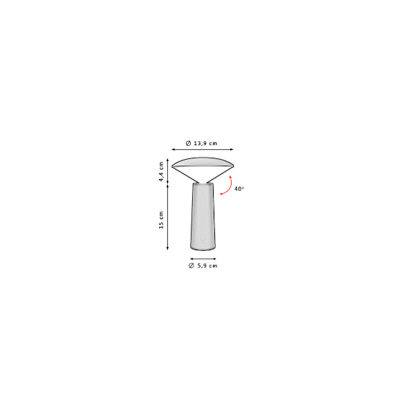 LAMPARA MESA SETA 3W BATERIA