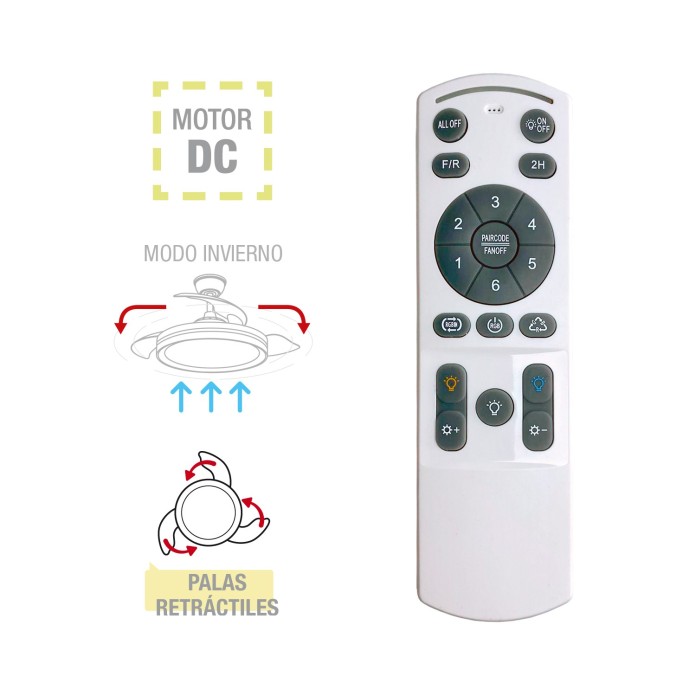 Ventilador Play DIMABLE CCT Y RGB