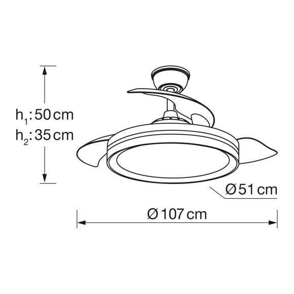 Ventilador Play DIMABLE CCT Y RGB