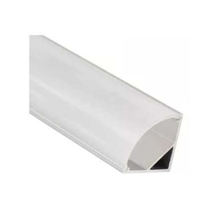 Perfil aluminio esquina - 2m - Kit (incluye difusor y tapas) 16X16