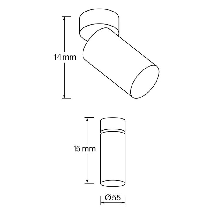 FOCO DE TECHO TUBULAR BASCULANTE