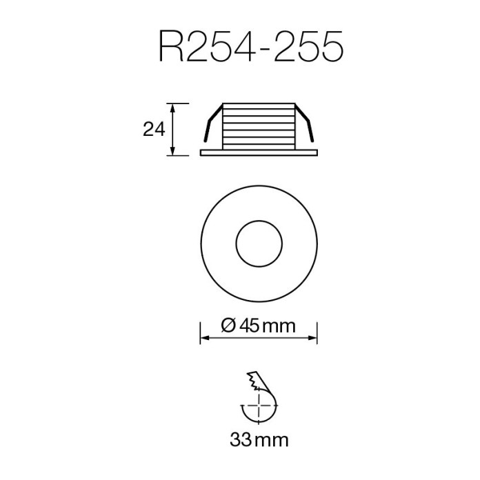 EMPOTRABLE 3W REDONDO FIJO 4000K