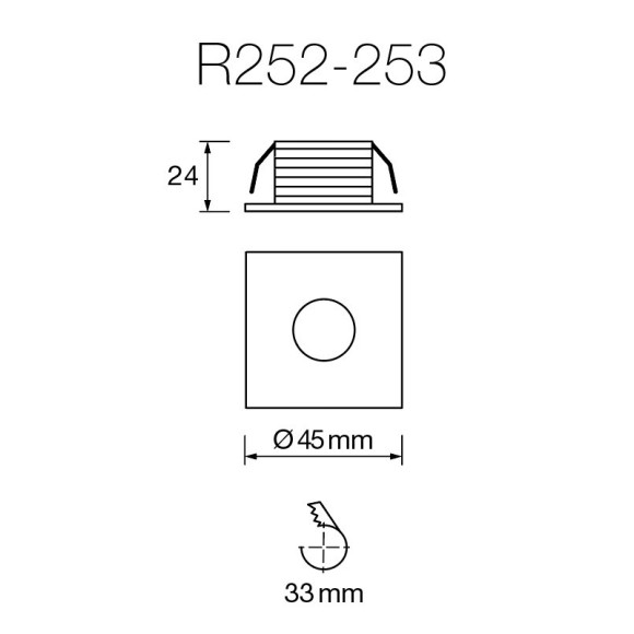 EMPOTRABLE 3W CUADRADO FIJO 4000K