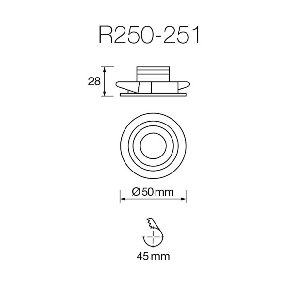 EMPOTRABLE 3W REDONDO BASCULANTE 4000K