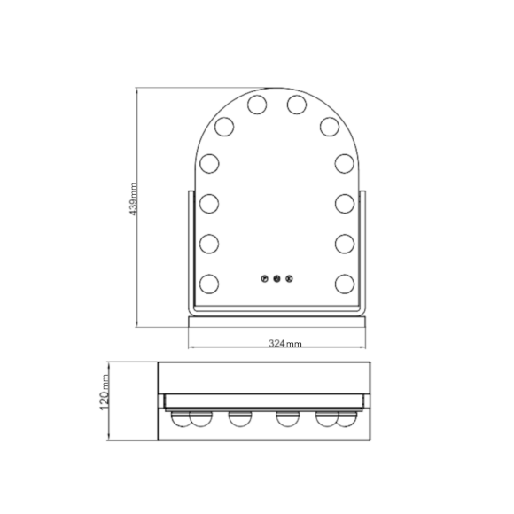 Espejo tocador con luz-1